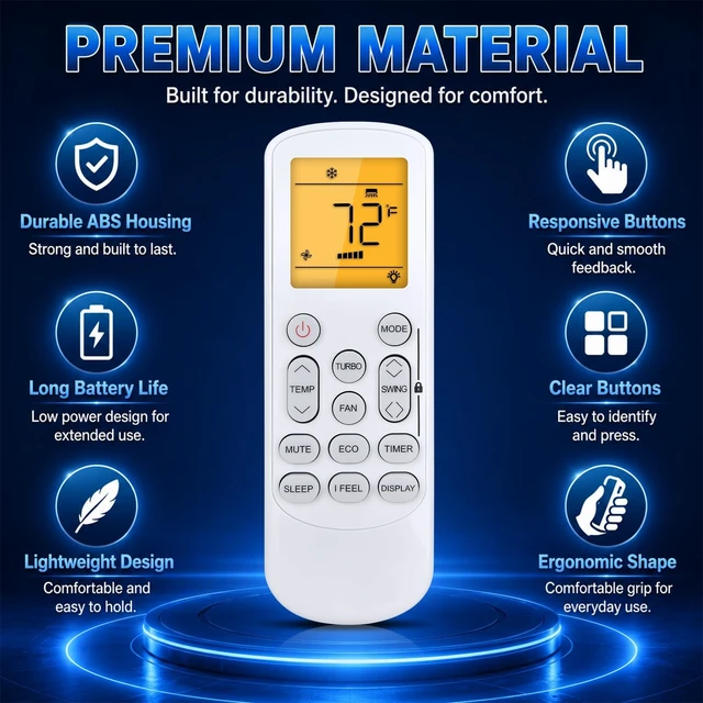 Alt view image 5 of 5 - Remote for ROVSUN, hykolity, Della, Pioneer, ACHAZEL, Bonnlo, Leadzm AC