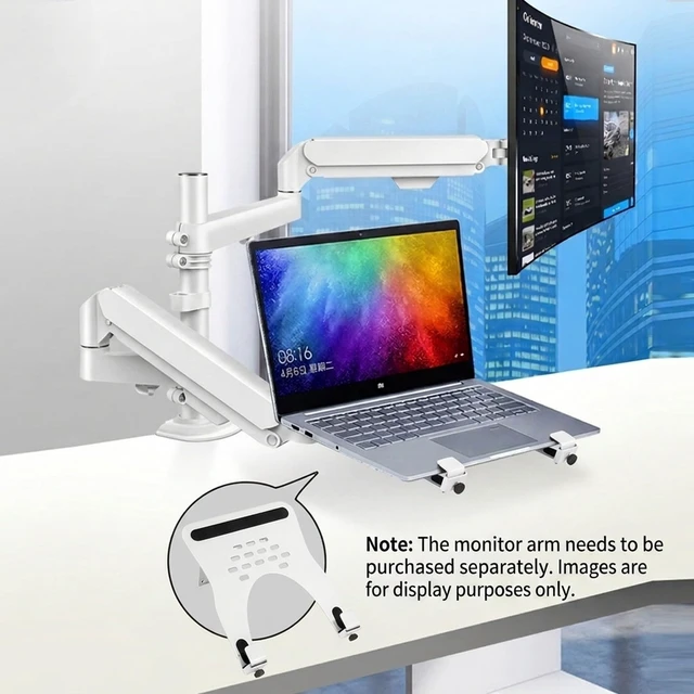 Alt view image 5 of 5 - HILLPORT Laptop Tray Mount, VESA Monitor Arm Plate, 10-18.3", 19.8 lbs