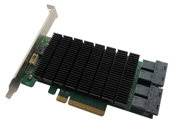 Alt view image 2 of 4 - HighPoint Technologies RocketRAID 3740C PCIe 3.0 x8 16-Port 12Gb/s SAS RAID Controller (RR3740C)