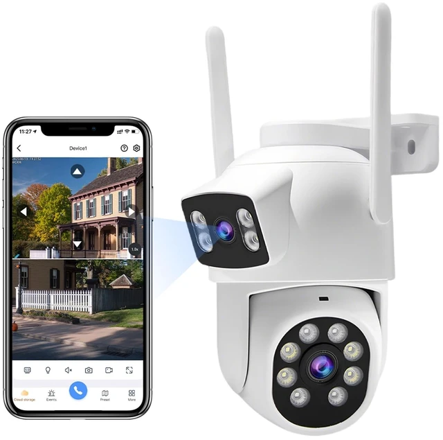 Main image of GUDFIDELIO Dual-Lens Security Camera Wireless Outdoor/Indoor for Home