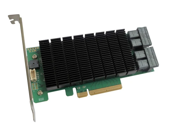 Alt view image 3 of 4 - HighPoint Technologies RocketRAID 3740C PCIe 3.0 x8 16-Port 12Gb/s SAS RAID Controller (RR3740C)