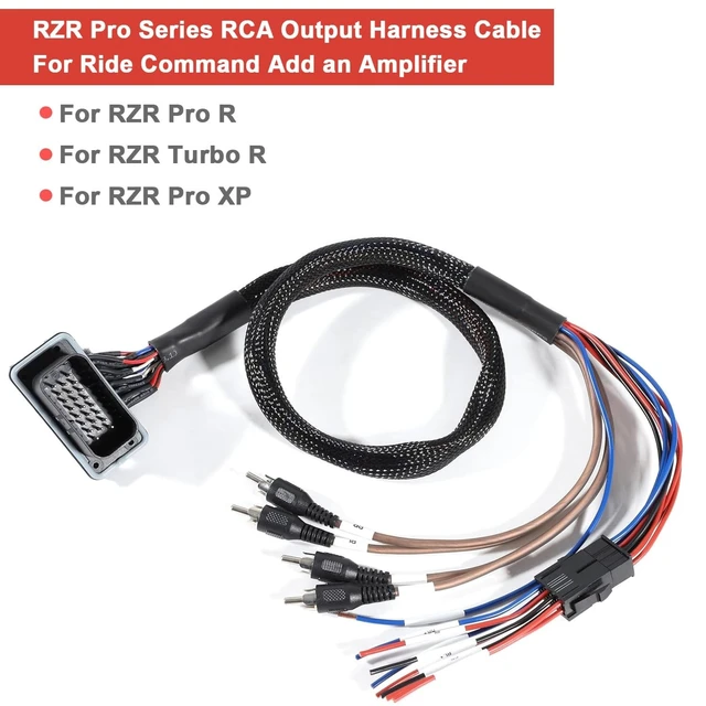 Alt view image 2 of 5 - mooncar for RZR Pro Series Ride Command Add an Amp w/Front & Rear RCA Outputs, Remote Wire and Speaker Wire,RCA Output Harness Cable for Polaris RZR Pro R, Turbo R and Pro XP