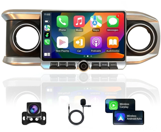Main image of Radio for Toyota Tacoma 2016 2017 2018 2019 2020 2021 2022 Car Stereo Android 14 8 Core 4G RAM + 64G ROM QLED 10 Inch Touch Screen Carplay & Android Auto Bluetooth WiFi SWC GPS FM Head Unit