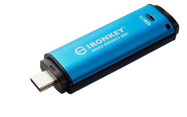 Alt view image 4 of 5 - Kingston IronKey Vault Privacy 50 USB-C 128GB Flash Drive