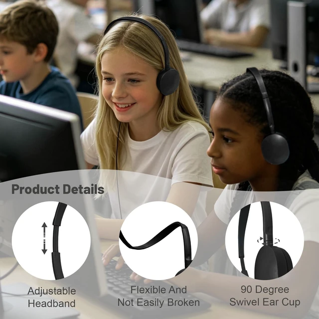 Alt view image 2 of 5 - ZHENWAY USB-C Headphones Bulk 20 Pack, Black