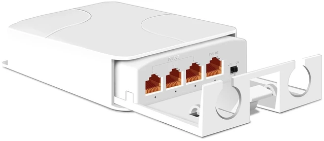 Main image of Ztyuav 4 Port Outdoor 2.5Gbps PoE Extender 1 in 3 Out-IEEE 802.3af/at, 90W in 30W Out Waterproof PoE Repeater with 100/1000/2500Mbps, Vlan, PD Auto-Detection, Extend to 100m, Wall Mount Plug & Play