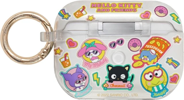 Alt view image 3 of 5 - Sonix x Sanrio AirPods Pro 3 Protective Case - Hard Shell Cover with Luxe Keychain Clip - Compatible with 3rd Generation AirPods Pro ^^ Hello Kitty Stickers