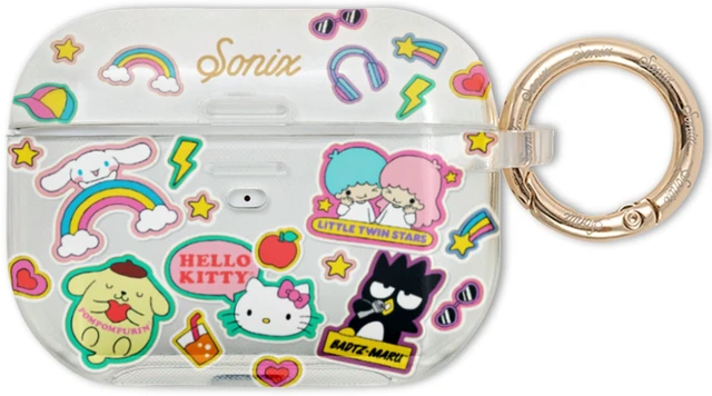Main image of Sonix x Sanrio AirPods Pro 3 Protective Case - Hard Shell Cover with Luxe Keychain Clip - Compatible with 3rd Generation AirPods Pro ^^ Hello Kitty Stickers