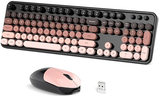 Main image of Dilter Wireless Keyboard and Mouse, Typewriter Full Size Keyboard with Number Pad and 2 in 1 USB Connected Mouse for Windows 7/8/10/11, Laptop, Desktop, PC, Computer