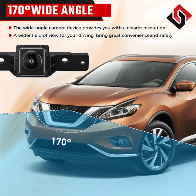 Alt view image 2 of 5 - Front View Camera Bumper Grille Camera OE: 284F1-4BA0A 284F1-4BA1A, Compatible with 2014-2016 Nissan Rogue 2.5L L4 Murano 2015-2019 3.5L V6