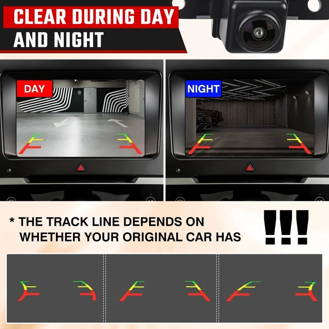 Alt view image 3 of 5 - Front View Camera Bumper Grille Camera OE: 284F1-4BA0A 284F1-4BA1A, Compatible with 2014-2016 Nissan Rogue 2.5L L4 Murano 2015-2019 3.5L V6