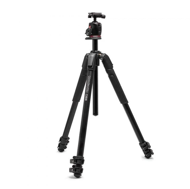Alt view image 4 of 5 - Manfrotto 055XPRO AS Camera Tripod, 3 Sections Aluminium, XPRO Ball Head Kit, 90 Degree Column, Load up to 15 kg, Arca-Swiss Plate, for DSLR/Mirrorless, Photo Kickstand