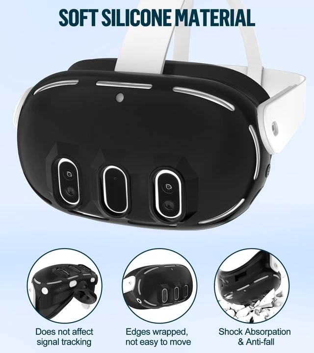 Alt view image 2 of 5 - YRVXW Silicone Cover Set Compatible with Meta/Oculus Quest 3
