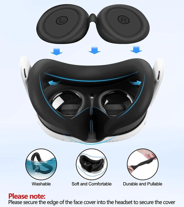 Alt view image 5 of 5 - YRVXW Silicone Cover Set Compatible with Meta/Oculus Quest 3