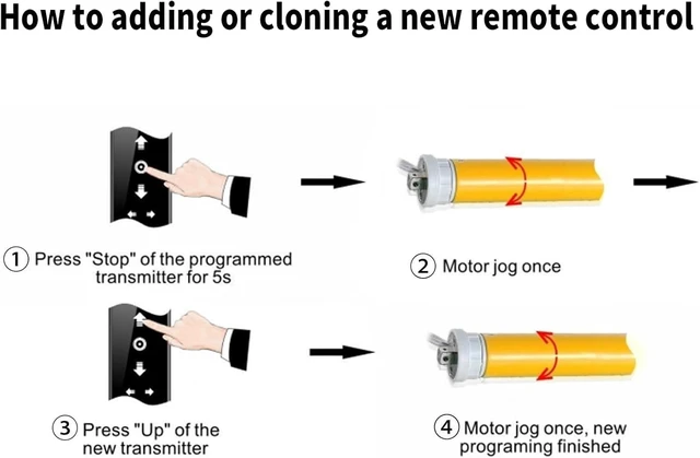 Alt view image 2 of 5 - FQOUG AC114-01B 01 Blinds Remote Control Replacement, 1 Channel RF Transmitter (RF 433.92MHz) for Electric Blind, Shade and Sunshade