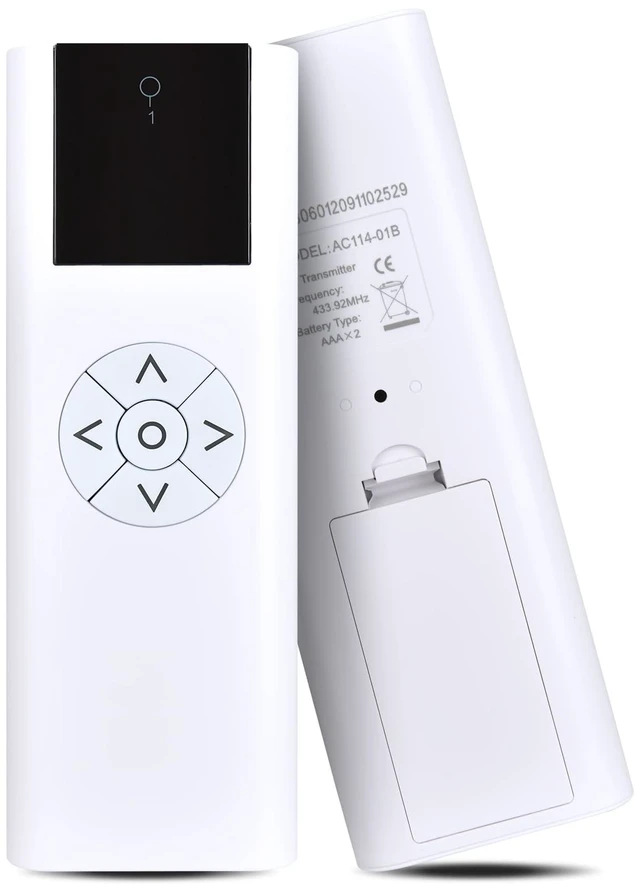Main image of FQOUG AC114-01B 01 Blinds Remote Control Replacement, 1 Channel RF Transmitter (RF 433.92MHz) for Electric Blind, Shade and Sunshade