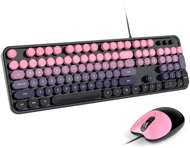 Main image of Dilter Wired Keyboard and Mouse Combo, 104 Keys Full-Sized Typewriter Keyboards, USB Office Keyboard with Number Pad, Caps Indicators, Foldable Stands for Windows, PC, Laptop, Desktop
