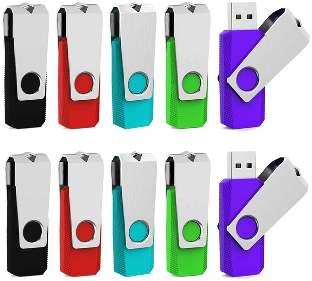 Main image of Aiibe 32GB Flash Drive 10 Pack 32GB USB 3.0 Flash Drive Thumb Drives USB Drive 32 GB Jump Drives Memory Stick (10 Pack, 5 Mixed Colors: Black Red Cyan Green Purple)