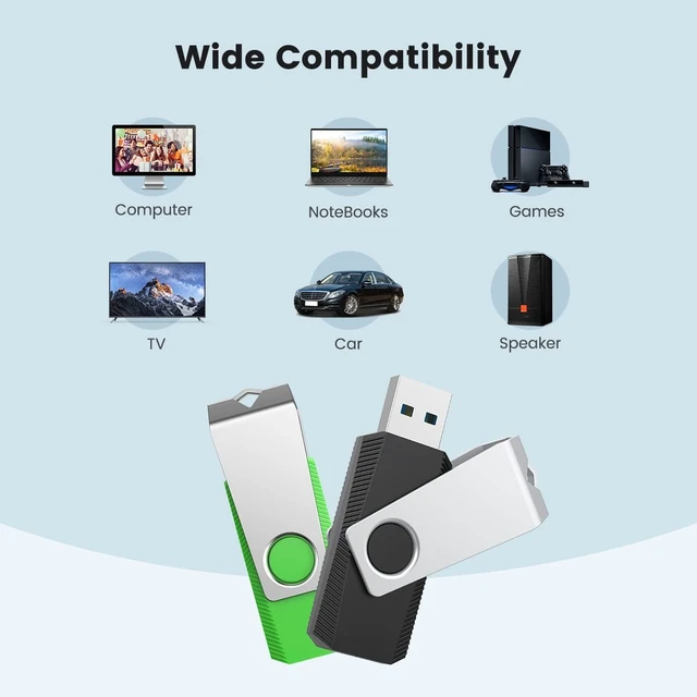 Alt view image 3 of 5 - Aiibe 32GB Flash Drive 10 Pack 32GB USB 3.0 Flash Drive Thumb Drives USB Drive 32 GB Jump Drives Memory Stick (10 Pack, 5 Mixed Colors: Black Red Cyan Green Purple)