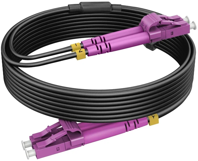 Main image of RamboCables-OM4 LC to LC Fiber Patch Cable Armored Multimode, 50ft/15m