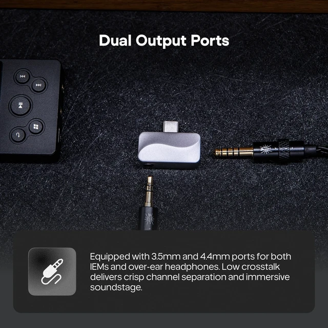 Alt view image 5 of 5 - Linsoul Kiwi Ears Coda Mini Dual Output USB C DAC & Headphone Amp Dongle