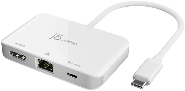 Main image of j5create USB Type C to 4K HDMI and Gigabit Ethernet with PD 100W