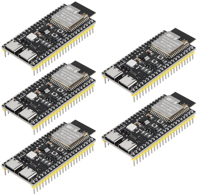 Main image of 5Pcs ESP32 S3 Development Board N16R8 ESP32-S3 MCU with Wi-Fi & Bluetooth 16MB Flash 8MB RAM USB Type-C Compatible with Arduino IDE for IoT Projects