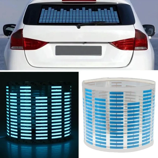 Alt view image 2 of 5 - WONFAST Sound Music Beat Activated Sensor Car Sticker Equalizer Glow Rhythm LED Flash Light Audio Voice Rhythm Lamp,90X25cm (Blue)