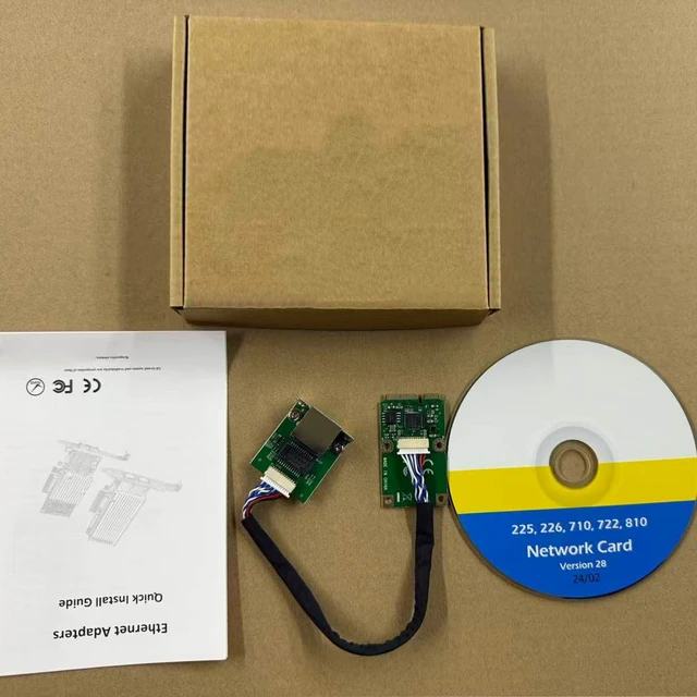 Alt view image 2 of 5 - Mini PCIe Key to 2.5G Ethernet Adapter - NIC with Intel I226V Non-Screw