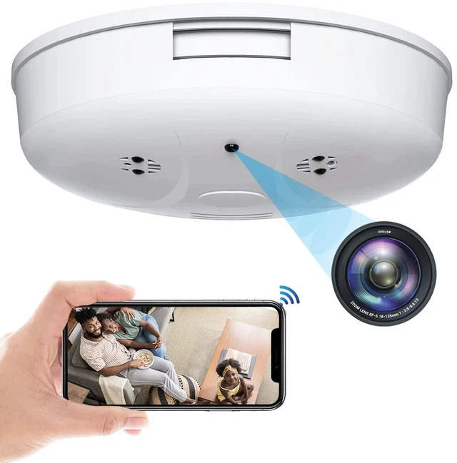 Main image of Kestanlora HD 1080P Camera Smoke Detector WiFi Cameras Wireless Small Nanny Cam with Motion Detection, Surveillance Indoor Camera for Home Security No Audio