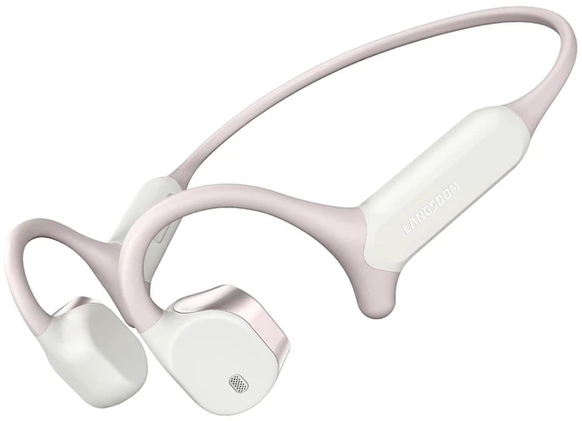 Main image of Langsdom AirWave Max Open-Ear Headphones for Running, IP67 Waterproof, 17H Playtime, App EQ Control, Lightweight Secure Fit (Cloud Pink)
