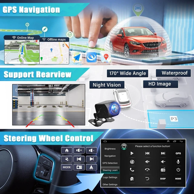 Alt view image 4 of 5 - Car Stereo Radio Compatible for Nissan Rogue 2013 with Carplay Android Auto