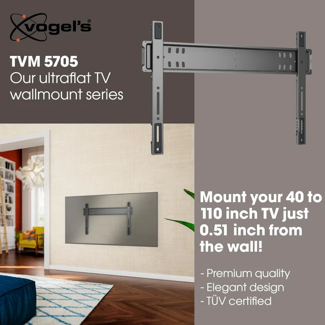 Alt view image 3 of 5 - Vogel's Elite TVM 5705 UltraSlim TV Wall Mount, 40-110'', Max 100 kg, VESA