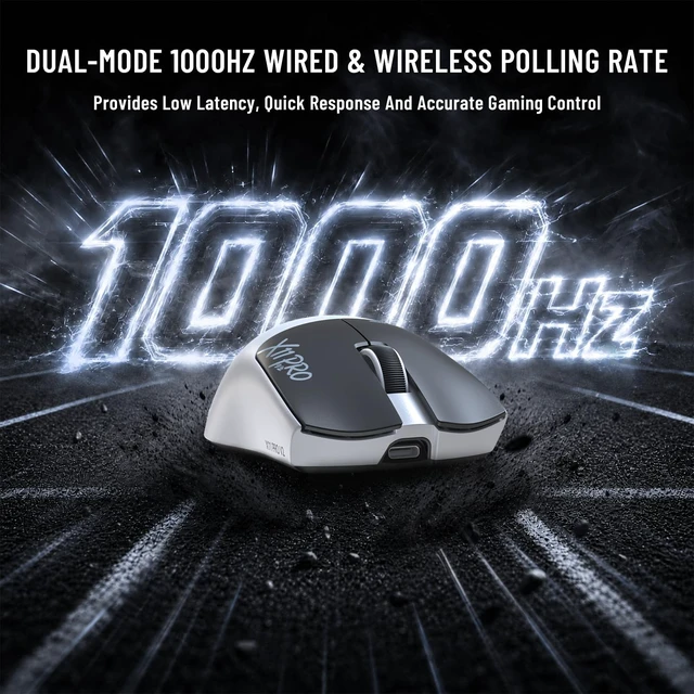 Alt view image 4 of 5 - ATTACK SHARK X11PRO V2 Lightweight Wireless Gaming Mouse for PC,White Black