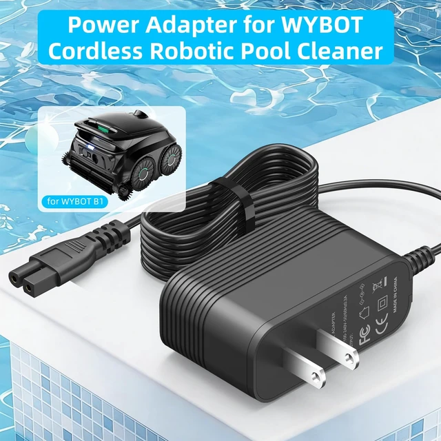 Alt view image 2 of 5 - Charger for WYBOT B1 Cordless Robotic Pool Cleaner Power Cord Replacement