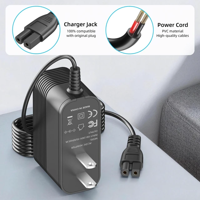 Alt view image 4 of 5 - Charger for WYBOT B1 Cordless Robotic Pool Cleaner Power Cord Replacement