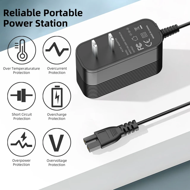 Alt view image 5 of 5 - Charger for WYBOT B1 Cordless Robotic Pool Cleaner Power Cord Replacement