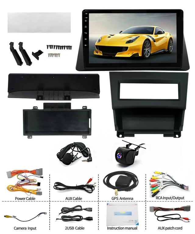 Alt view image 3 of 5 - 4G+64G Car Stereo for Honda Accord 8th 2008-2013 with Wireless Carplay & Android Auto, 10" Touchscreen Android 13 Double Din Car Radio Head Unit w/GPS Navi Bluetooth WiFi Mirror Link Backup Cam