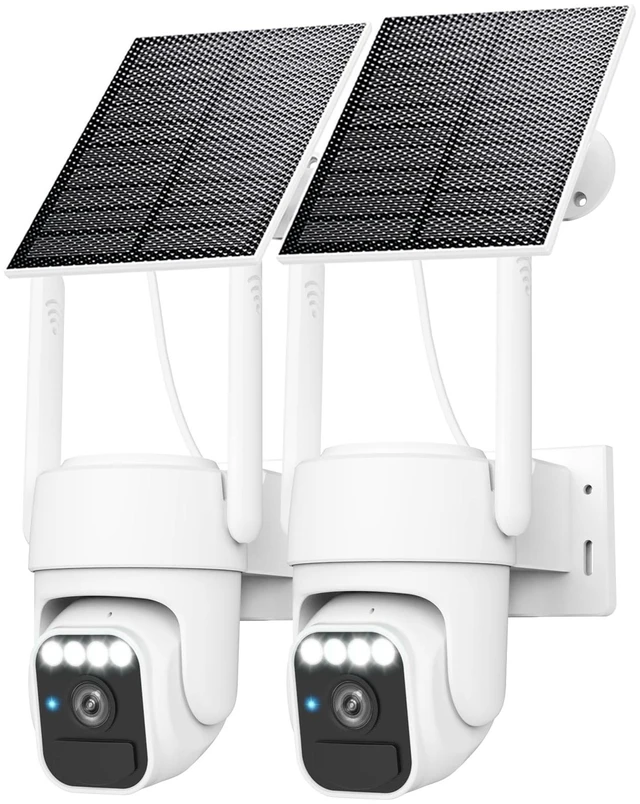 Main image of WY-LINK 360 Solar Security Cameras Wireless Outdoor WiFi for Home 2 Packs