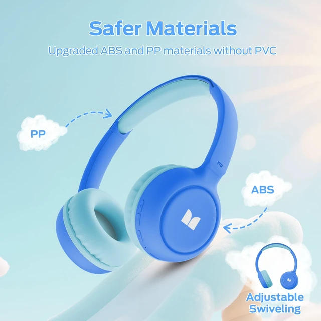 Alt view image 3 of 5 - Monster Cute SK100 Kids Bluetooth Headphones, 85/94dB Safe Volume Limited, 60 Hours Playtime, Bluetooth 6.0, On-Ear Toddler Headsets with Built-in Mic, Lightweight Wireless Headphones for Kids,