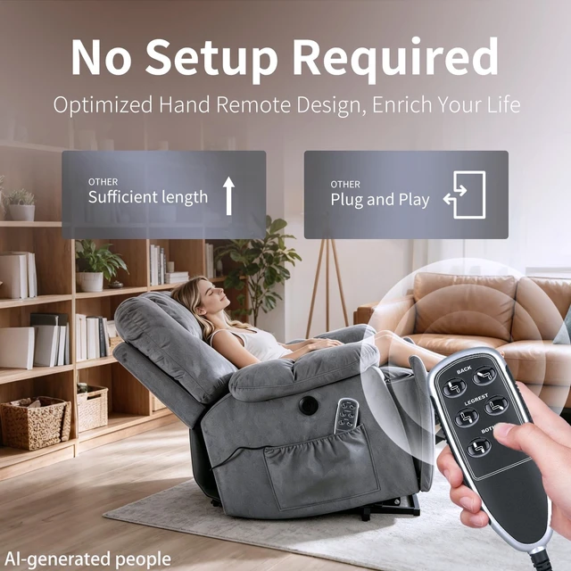 Alt view image 4 of 5 - MOVHEIYL 11850U-07 Replacement Remote Control for La-Z-Boy InSeat Recliner