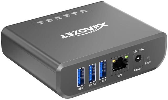 Main image of Xiiaozet LK301E Gigabit USB3.0 Device Server, 3-Port USB Hub