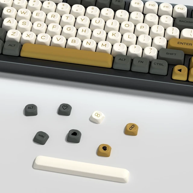 Alt view image 4 of 5 - YMKPVR KBDiy Glimmer Retro Keycaps 60 Percent,KOA Profile Dye-Sublimation PBT Custom Keyboard Keycap,142 Key Cap Set for Cherry Gateron MX Switches Mechanical Keyboards