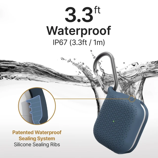 Alt view image 4 of 5 - Catalyst Waterproof Case for AirPods 3rd Generation (2021) - Wireless and USB-C Charging Compatible AirPods 3rd Generation Case, Drop Protection Cover for AirPods 3 One Piece Design with Carabi