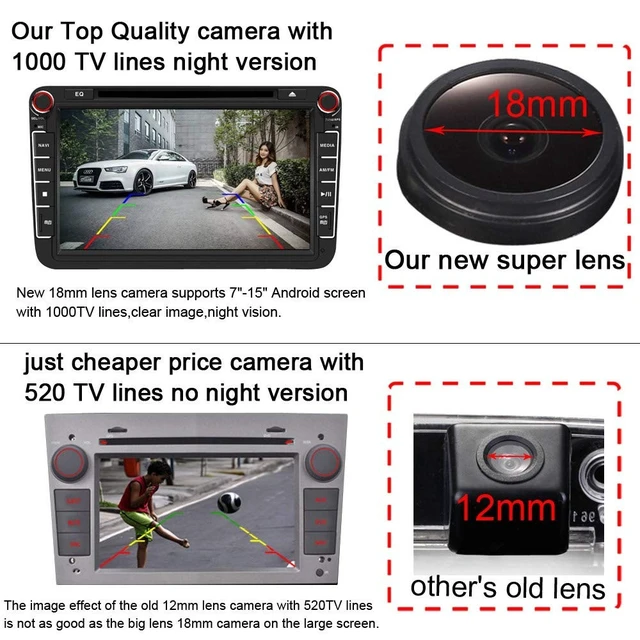 Alt view image 3 of 5 - HD 1280x720 Pixel Backup Camera,Car Rear View Park Assist Replacement for Mercedes Benz W204 S204 C-Klasse W212 C180 C200 C260 C300 2011 2012 2013 C280 C300 2018