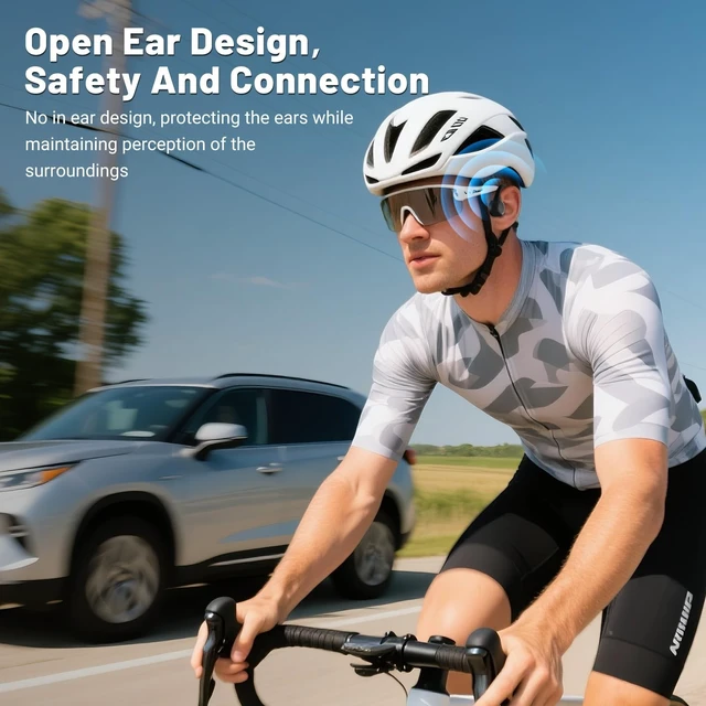 Alt view image 2 of 5 - New Waterproof Open-Ear Bone Conduction Headphones - Bluetooth 6.0, Long Battery Life, Ultra-Light Wireless Headset with Stable Connection, Ideal for Running, Cycling, Workout, Hiking