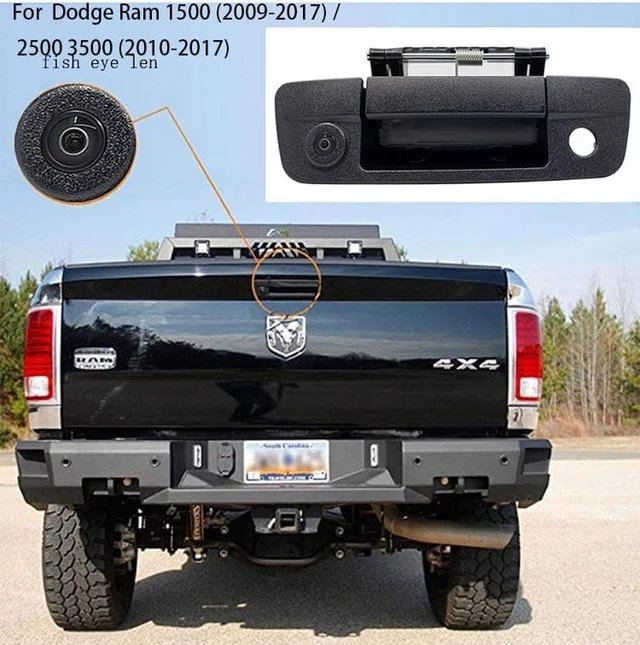 Alt view image 3 of 5 - Canying Tailgate Handle Backup Rear View Reverse Camera for Dodge Ram 1500 (2009-2017) / 2500 3500 (2010-2017) Aftermarket Camera with RCA Connector