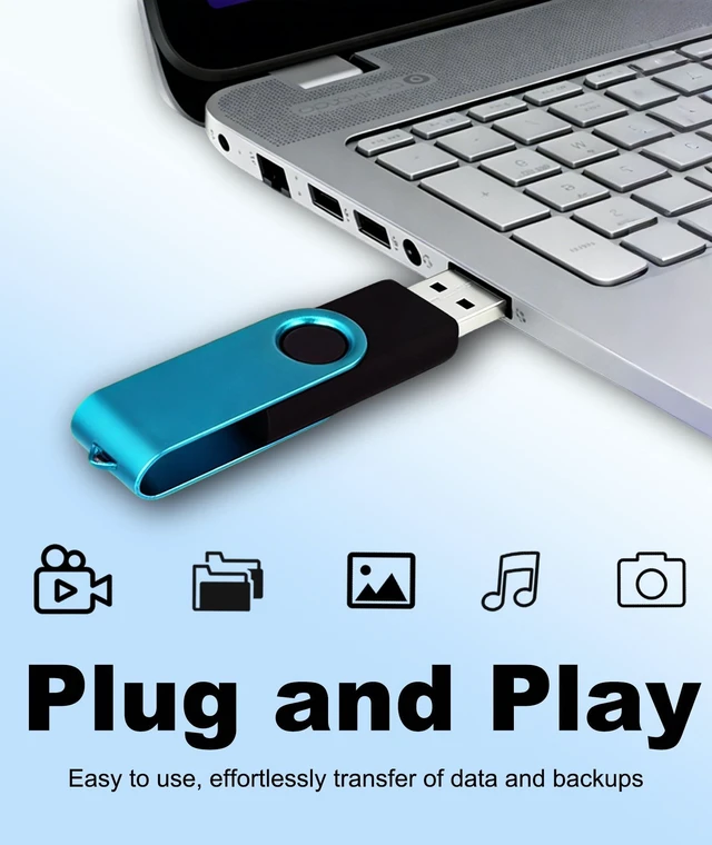 Alt view image 3 of 5 - 50 Pack 1GB USB Flash Drive Bulk Nicepiten USB 2.0 Thumb Drive Pack - Blue