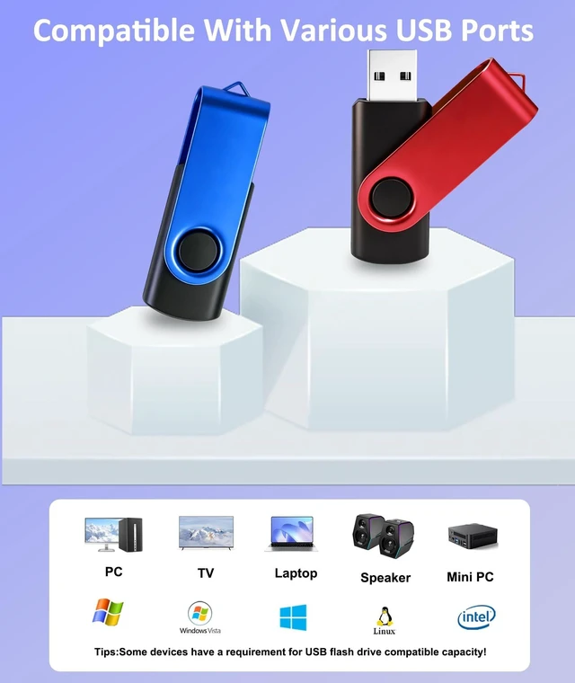 Alt view image 4 of 5 - 50 Pack 1GB USB Flash Drive Bulk Nicepiten USB 2.0 Thumb Drive Pack - Blue