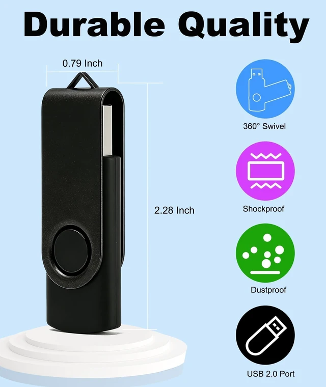 Alt view image 5 of 5 - 50 Pack 1GB USB Flash Drive Bulk Nicepiten USB 2.0 Thumb Drive Pack - Blue